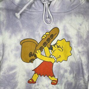 Lisa Saxophone sz XXL The Simpsons Tie-Dye Hoodie Sweatshirt Purple Band School